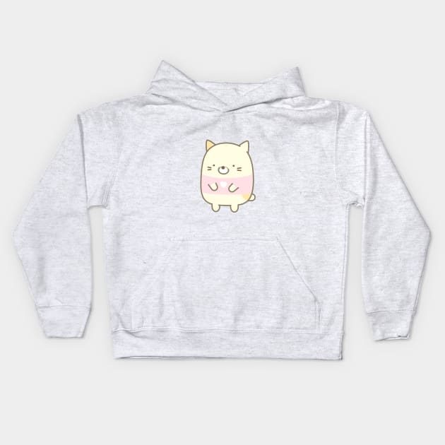 Neko heart t-shirt Kids Hoodie by miguelest@protonmail.com